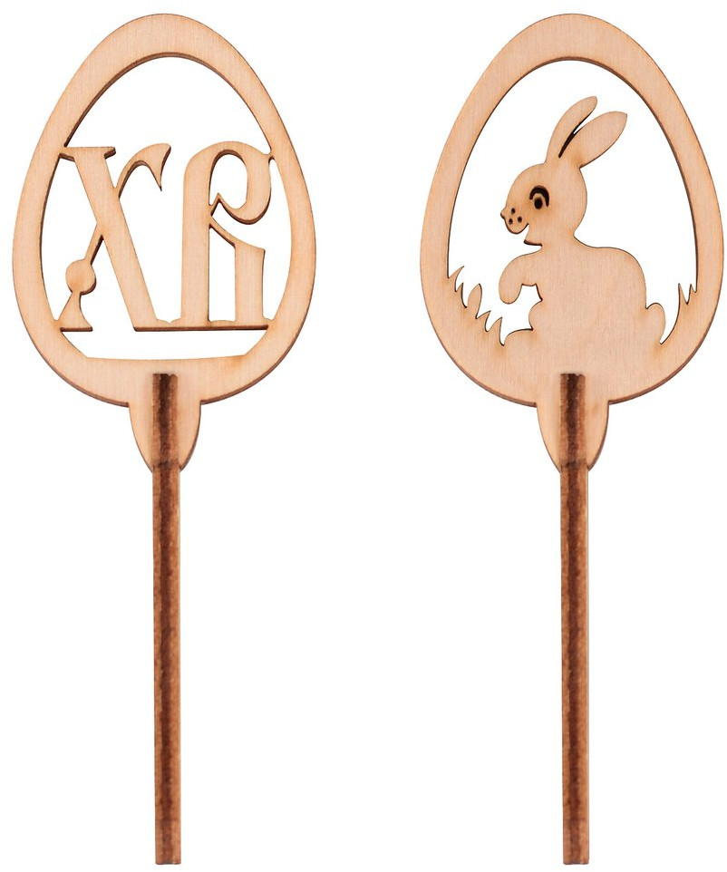 Набор топперов для кулича «Пасхальный заяц» | Мультидом Трейдинг