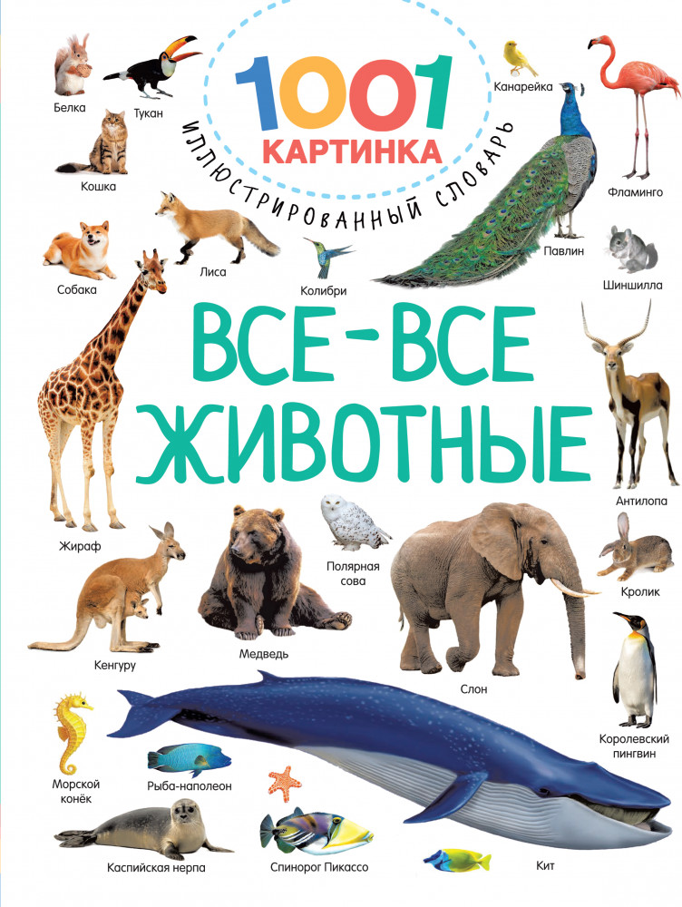 Все-все животные | 1001 картинка: иллюстрированный словарь