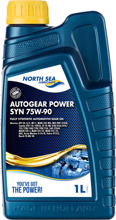 Трансмиссионное масло North Sea Autogear Power SYN 75W-90 | North Sea Lubricants