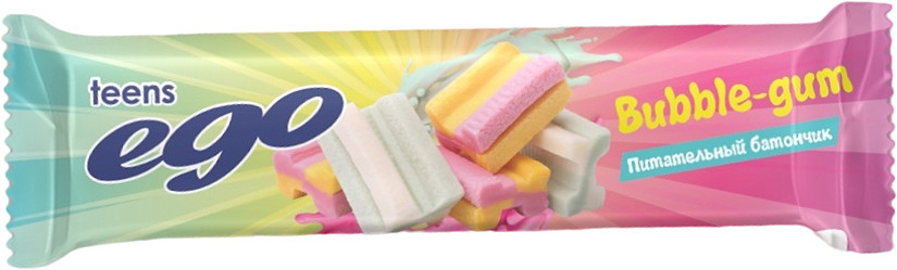 Батончик протеиновый в йогуртовой глазури «Бабл-гам» | Teens | Ego
