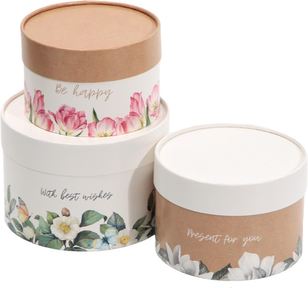 Набор коробок подарочных «Цветочный» | Нежные цветы | Дарите Счастье