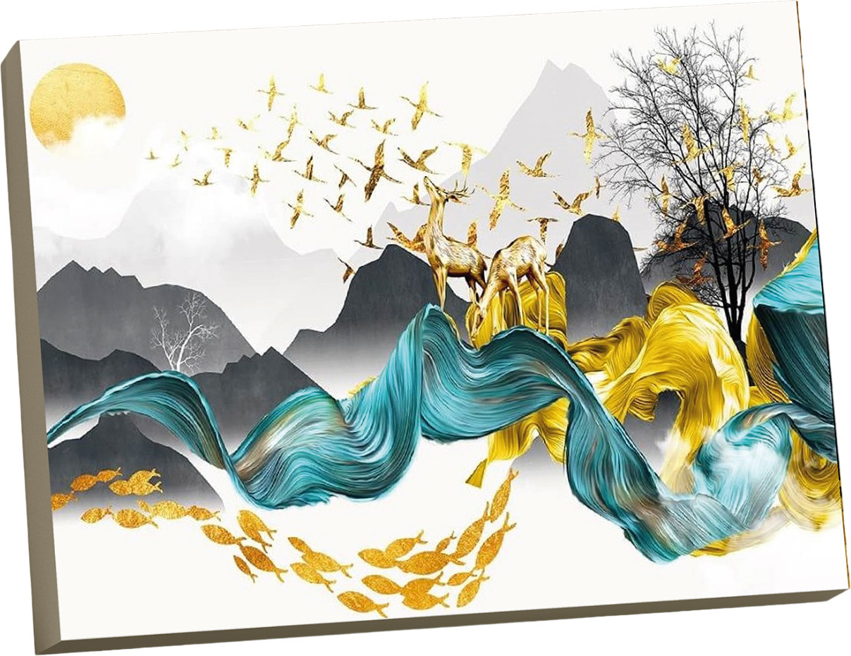 Картина по номерам с поталью «Ввысь» | Molly