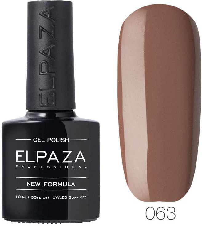 Гель-лак для ногтей, оттенок 063 Шоколад | Elpaza Professional
