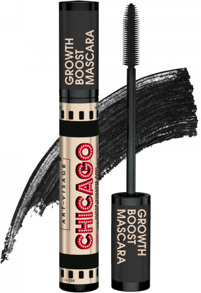 Тушь для ресниц суперобъемная активатор роста «Chicago», оттенок черный | Art-Visage