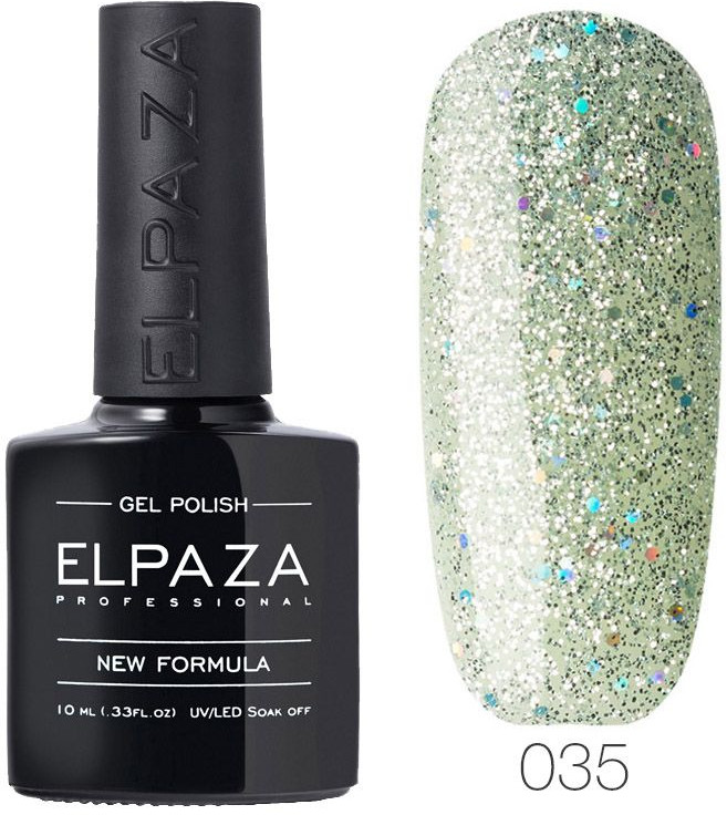 Гель-лак для ногтей, оттенок 035 Ледяная крошка | Elpaza Professional