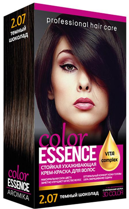 Крем-краска для волос «Color Essence», оттенок 2.07 Темный шоколад | Аромика
