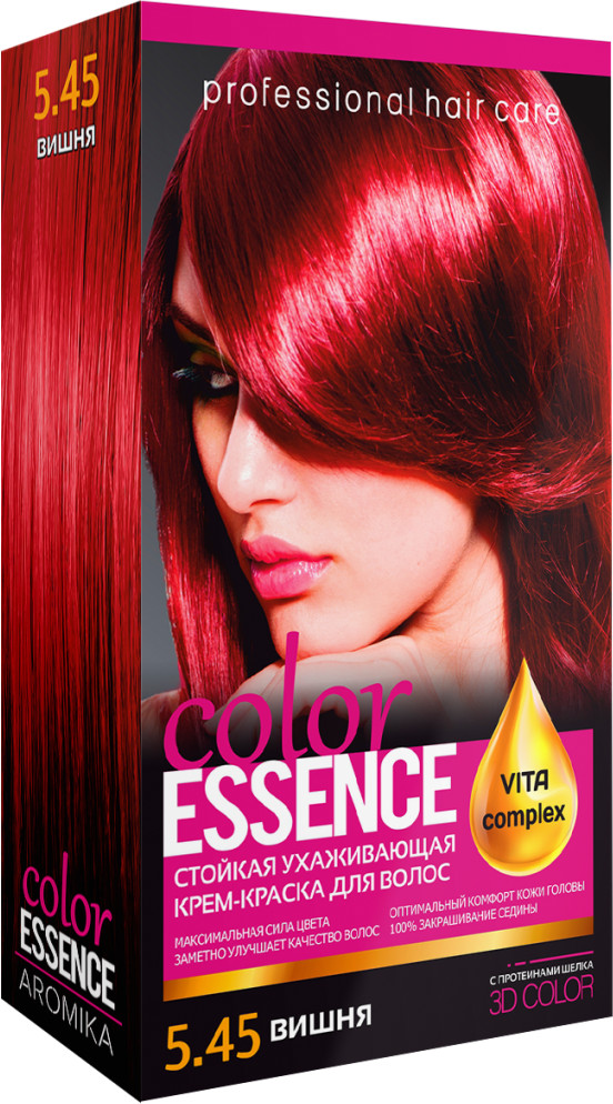 Крем-краска для волос «Color Essence», оттенок 5.45 Вишня | Аромика