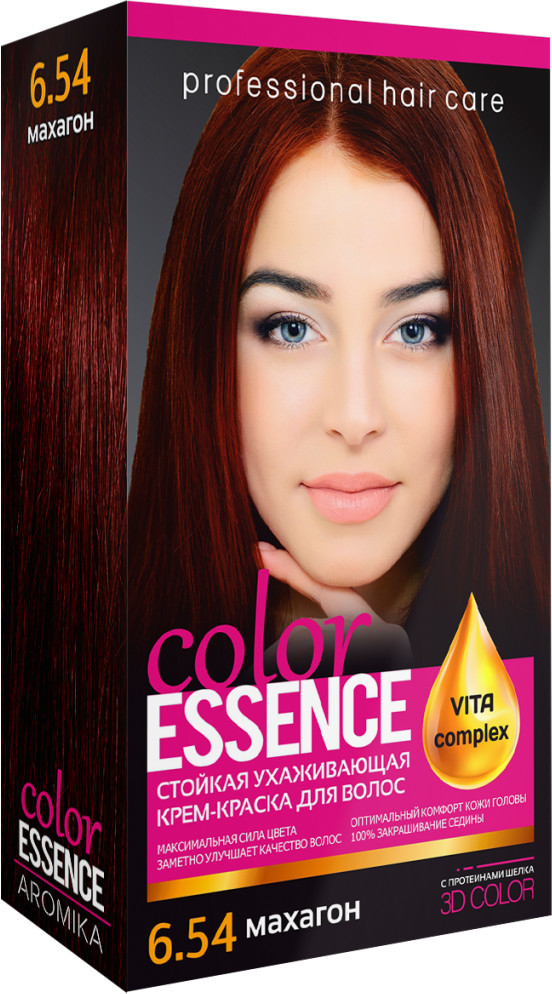 Крем-краска для волос «Color Essence», оттенок 6.54 Махагон | Аромика