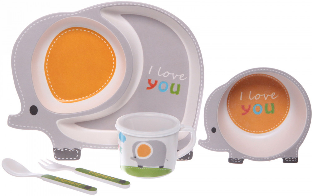 Набор посуды «Весёлый слоник»