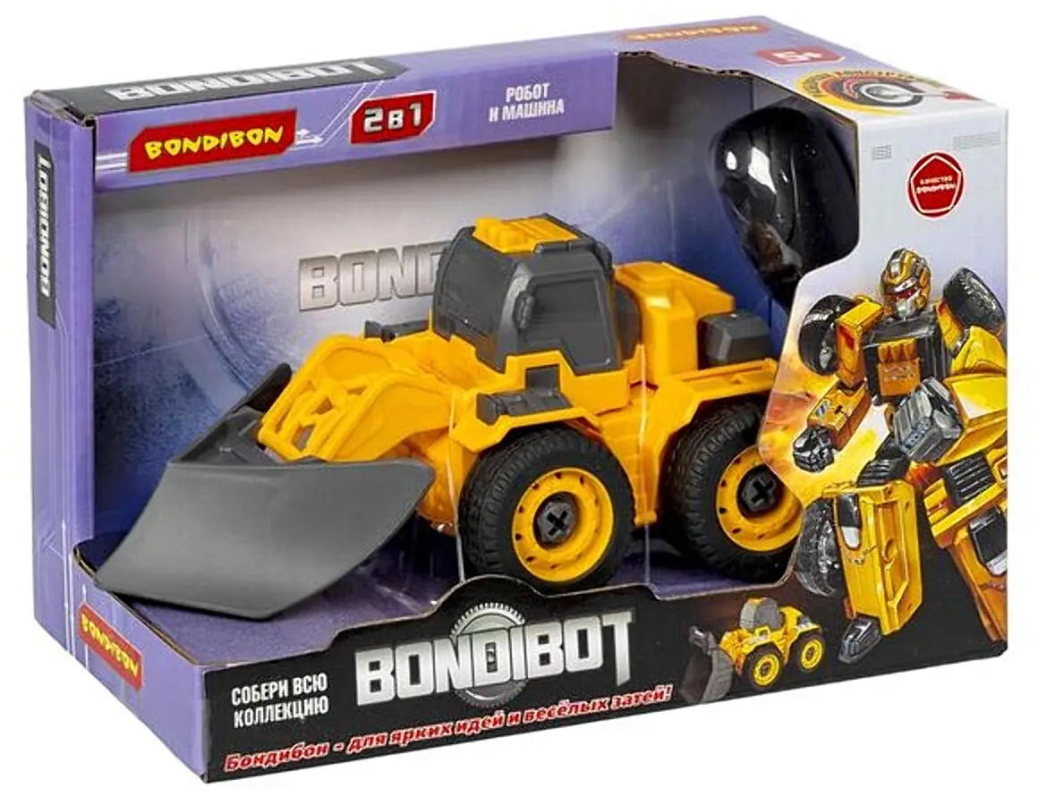 Трансформер-конструктор «Снегоуборочный трактор-робот» | Bondibot | Bondibon