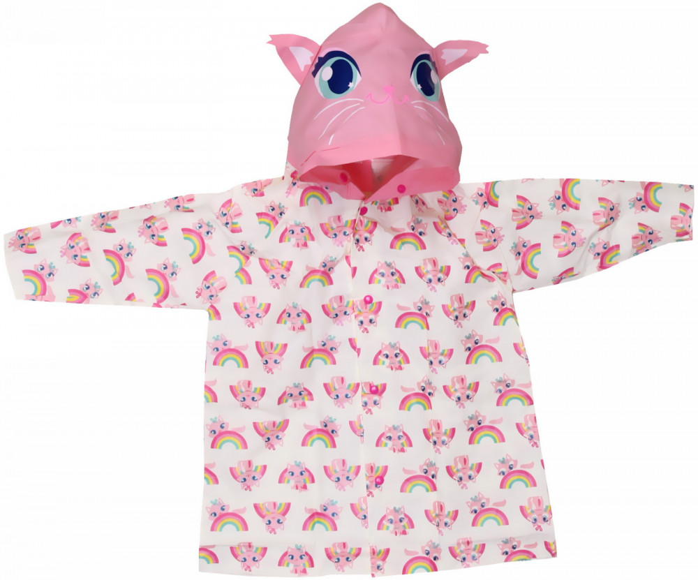 Дождевик-плащ детский «Радужный котёнок» | Волшебные звери | ДоброСад