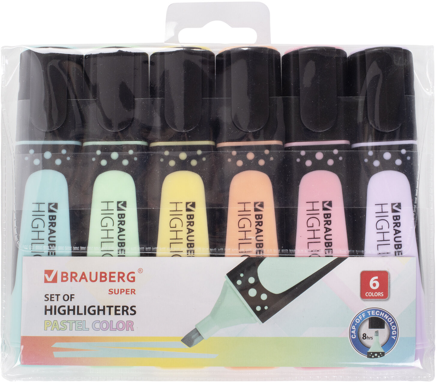 Набор текстовыделителей | Extra pastel | Brauberg