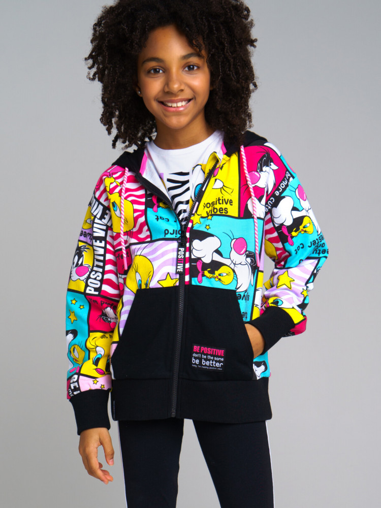 Толстовка для девочек | Be positive | PlayToday