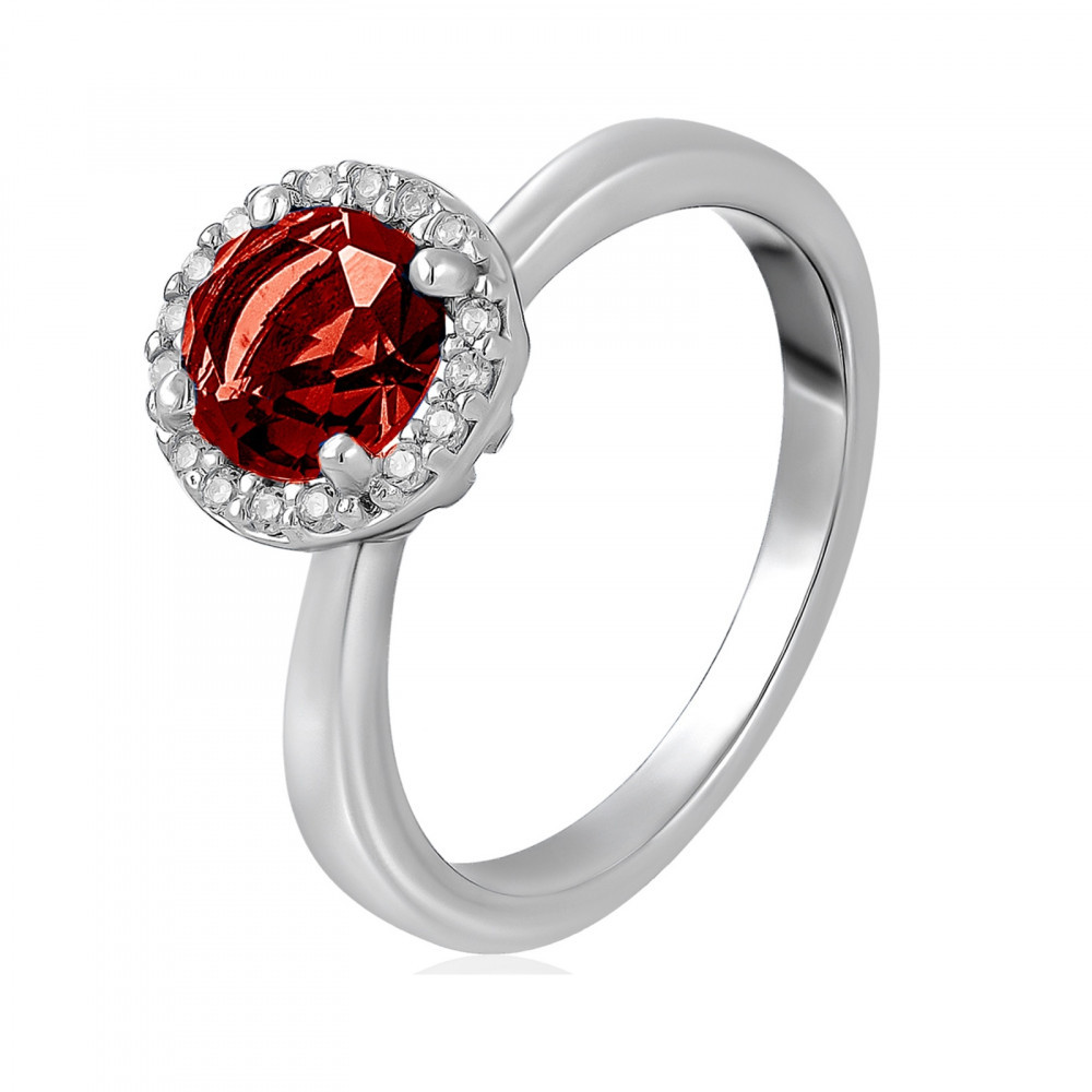 Кольцо из серебра с фианитами | Lucente Silver