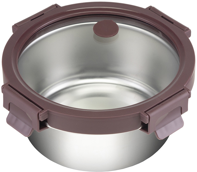 Ланч-бокс стальной со стеклянной крышкой | Smart Solutions