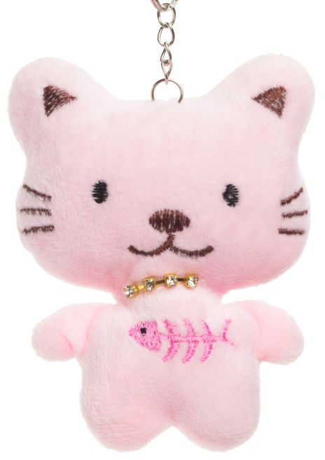 Брелок с подвесом в виде мягкой игрушки «Розовый котик» | Феникс Презент