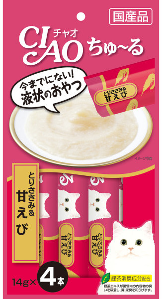 Пюре для кошек «Куриное филе и креветка» | Inaba