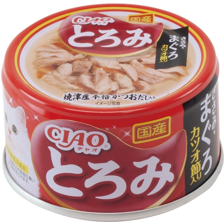 Консервы для кошек «Куриное филе и тунец магуро с кацуобуси» | Inaba