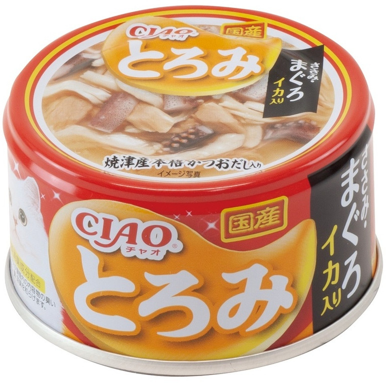 Консервы для кошек «Куриное филе и тунец магуро с кальмаром» | Inaba