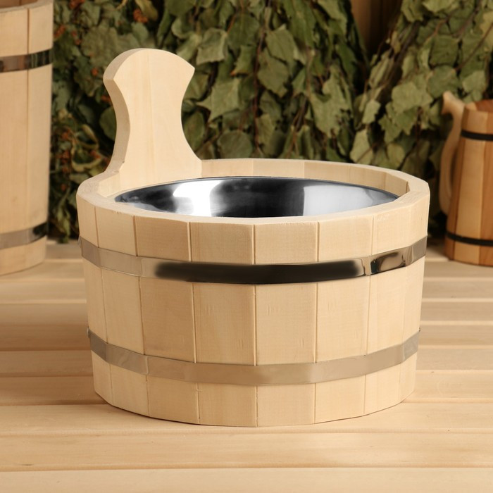 Шайка с нержавеющей вставкой | Добропаровъ