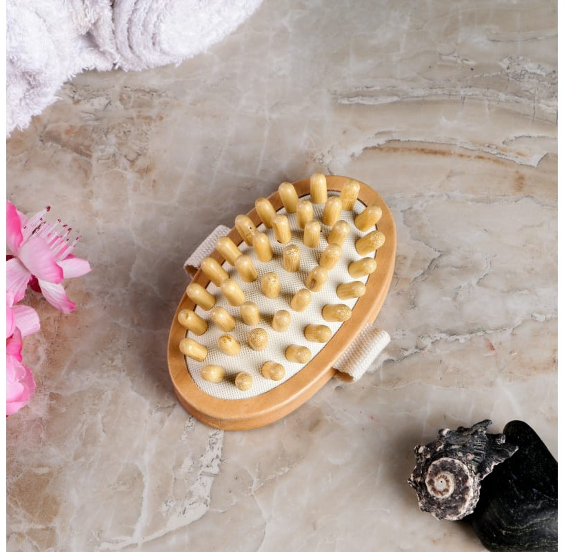 Щётка массажная из натуральной щетины | Добропаровъ