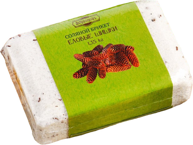 Брикет соляной с алтайскими травами «Еловые шишки» | Ароматная банька | Добропаровъ