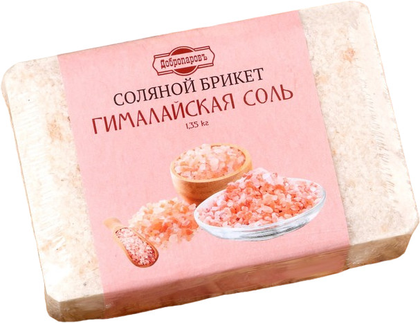 Брикет соляной с гималайской солью | Ароматная банька | Добропаровъ