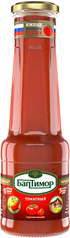 Кетчуп с кусочками помидоров «Томатный» | KDV group