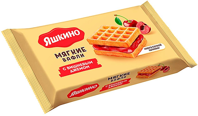 Вафли мягкие с вишнёвым джемом | KDV group