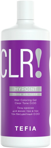 Гель-краска для волос тон в тон, оттенок 0.00 Бесцветный | Mypoint | Tefia