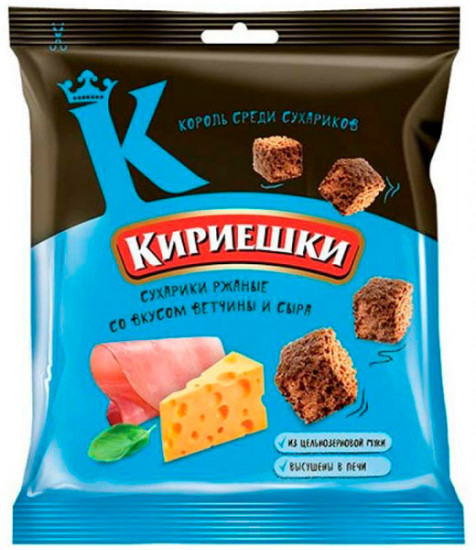 Сухарики со вкусом ветчины и сыра