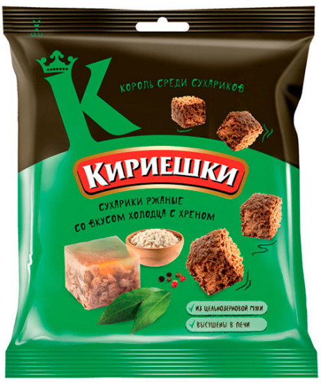 Сухарики со вкусом холодца с хреном