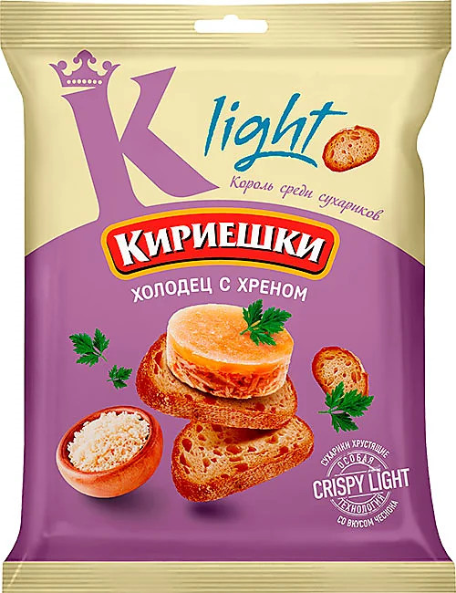 Сухарики ржаные со вкусом холодца с хреном «Light» | Кириешки