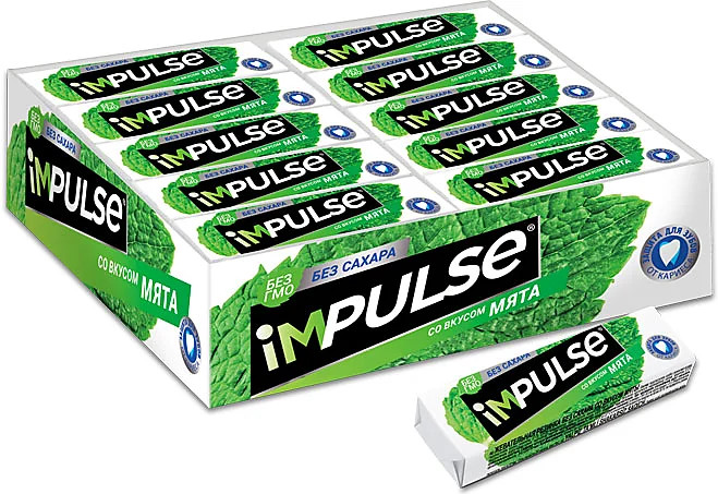 Жевательная резинка со вкусом «Мята» | Impulse