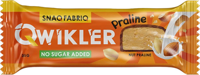 Батончик протеиновый в глазури «Ореховое пралине» | Qwikler | Snaq Fabriq