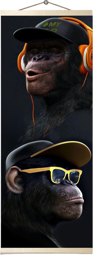 Картина-панно по номерам «Обезьяны» | Molly