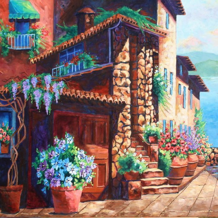 Картина-репродукция «Дворик» | Феникс Презент