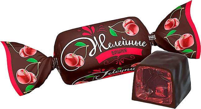 Конфеты желейные в шоколаде «Вишня» | KDV group