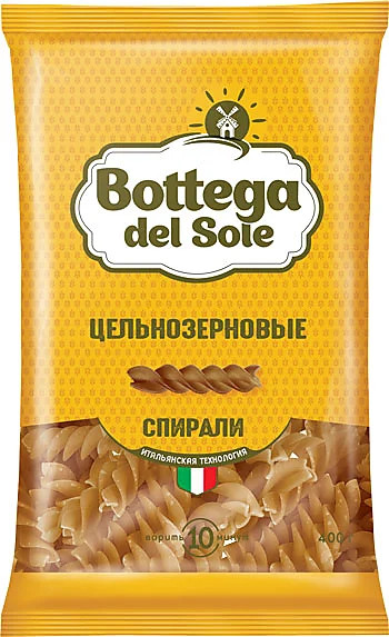 Макароны цельнозерновые «Спирали» | Bottega del Sole