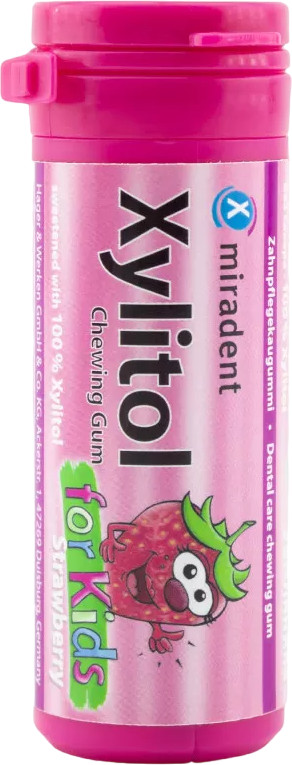 Жевательная резинка для детей со вкусом земляники | Miradent