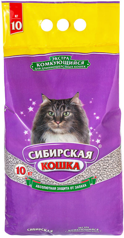 Наполнитель для кошачьего туалета комкующийся «Экстра для длинношерстных кошек» | Сибирская Кошка