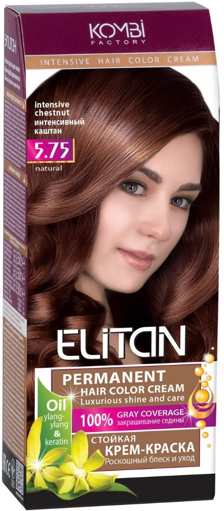 Крем-краска для волос, оттенок 5.75 Интенсивный каштан | Элитан