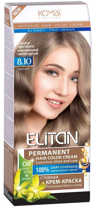 Крем-краска для волос, оттенок 8.10 Классический светло-русый | Элитан