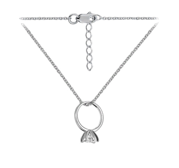 Колье из серебра с подвеской «Кольцо» | Lucente Silver