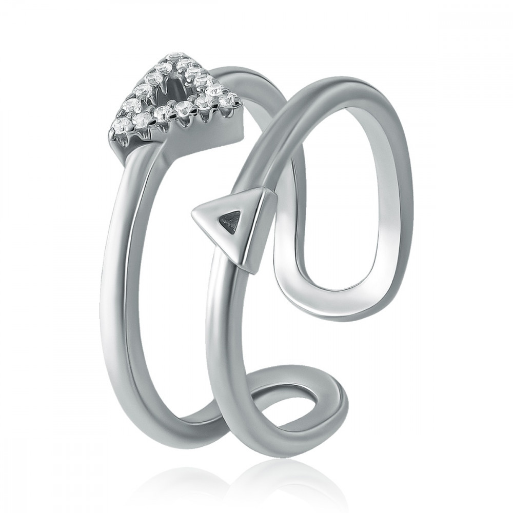 Кольцо из серебра с фианитами | Lucente Silver