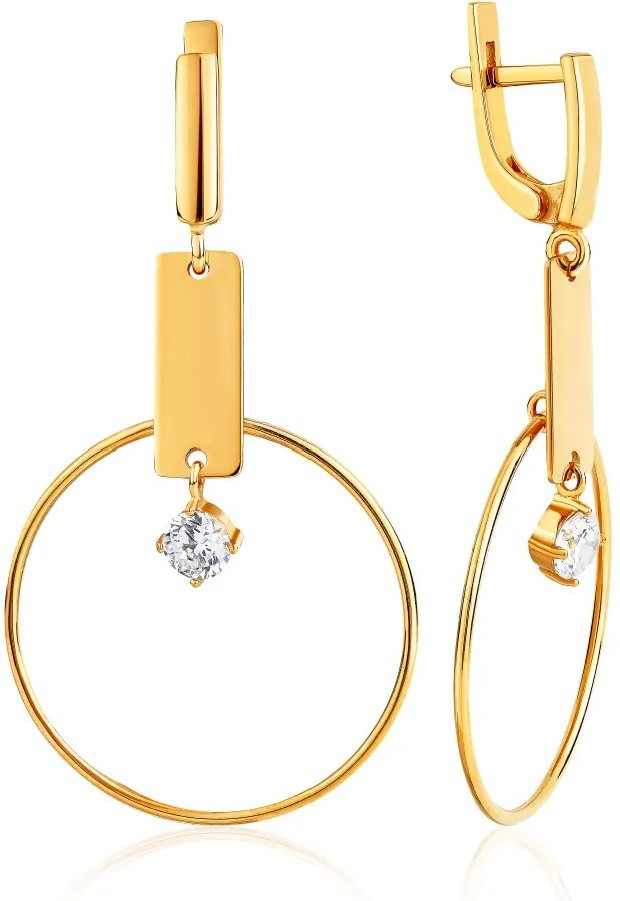 Серьги из серебра с фианитами | Lucente Silver