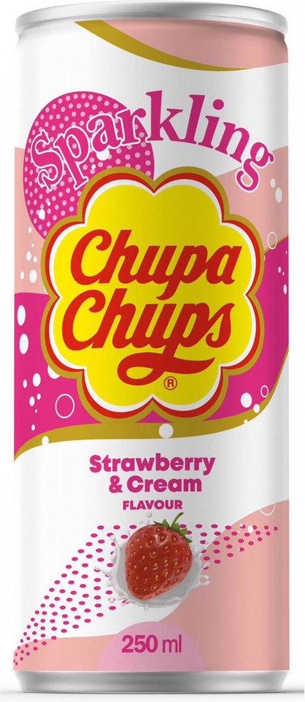 Напиток газированный со вкусом клубника со сливками | Chupa Chups