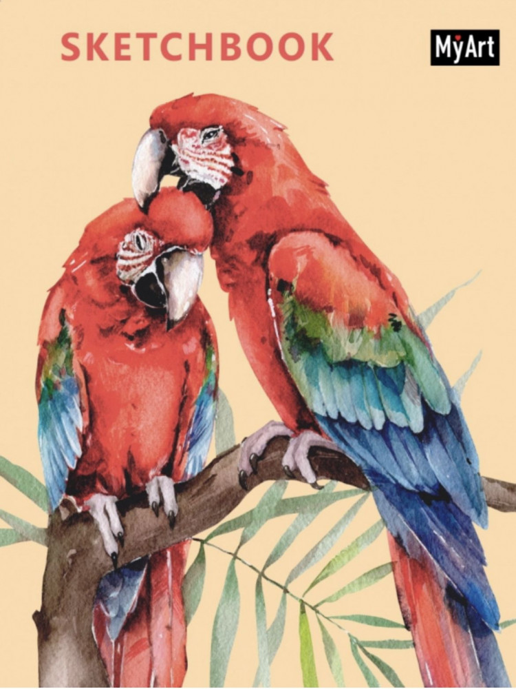 Скетчбук «Попугаи» | MyArt. Скетчбук 64л