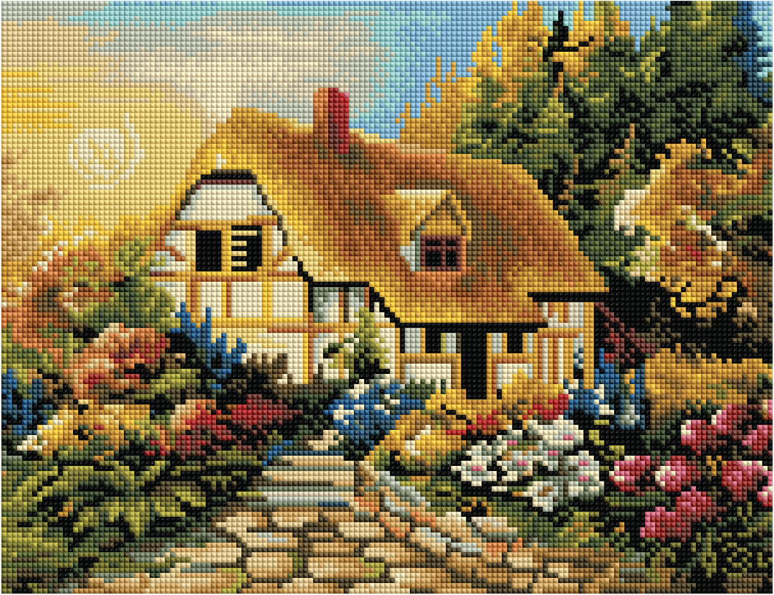 Мозаика алмазная «Сказочная избушка» | Три совы