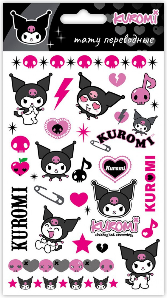 Наклейки-тату переводные «Куроми» | Куроми и Хеллоу Китти | PrioritY